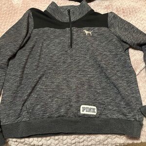 Victoria's Secret PINK Heathered Gray Pullover Sweatshirt and Sweatpants